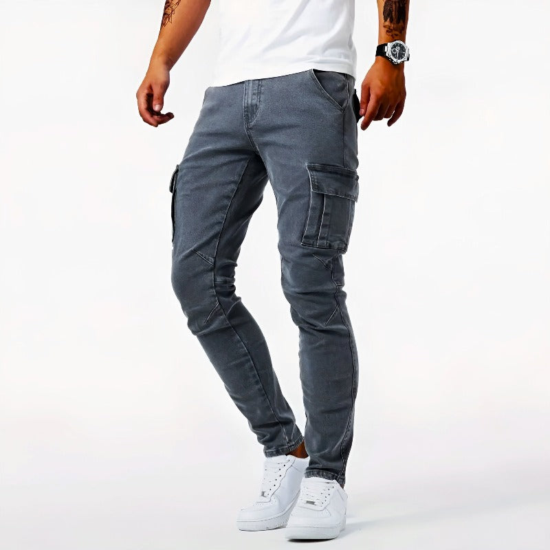Versatile Stretch Cargo Trousers - FlexCargo-Grey-S-State of Style