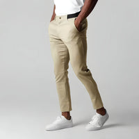 Versatile Wrinkle-Free Trousers | Stretch Mobility Pants-Khaki-XS-State of Style