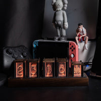 Vertical LED Nixie Table Clock – Chronix-Brown-State of Style