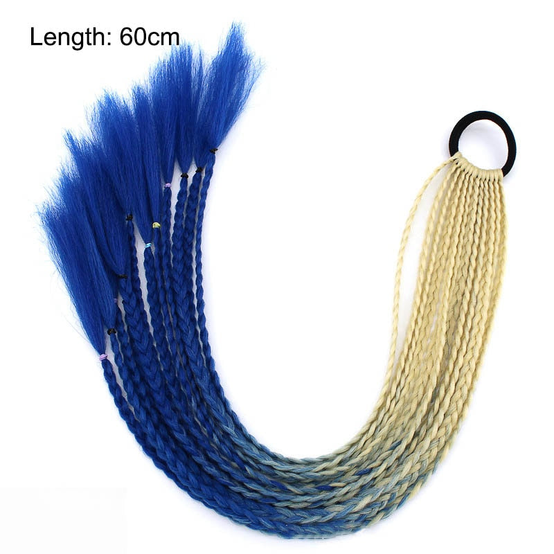 Vibrant Multi-Coloured Hair Extensions-Beige Blue-State of Style