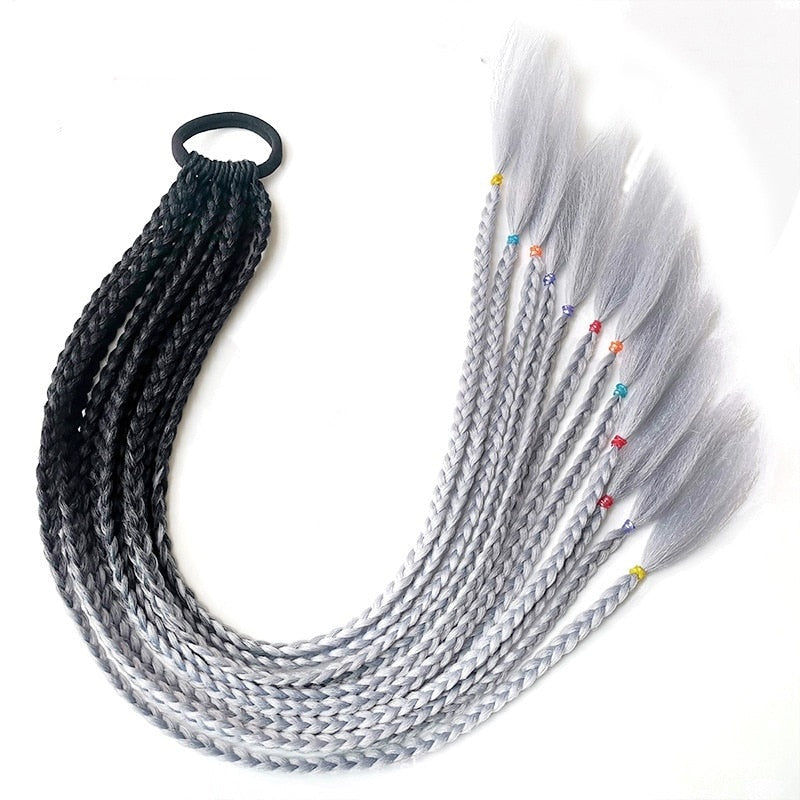 Vibrant Multi-Coloured Hair Extensions-Black Gray-State of Style