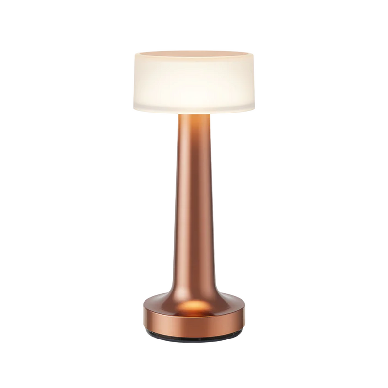 Victor Modern Dimmable Table Lamp-Bronze-Illuminated-State of Style