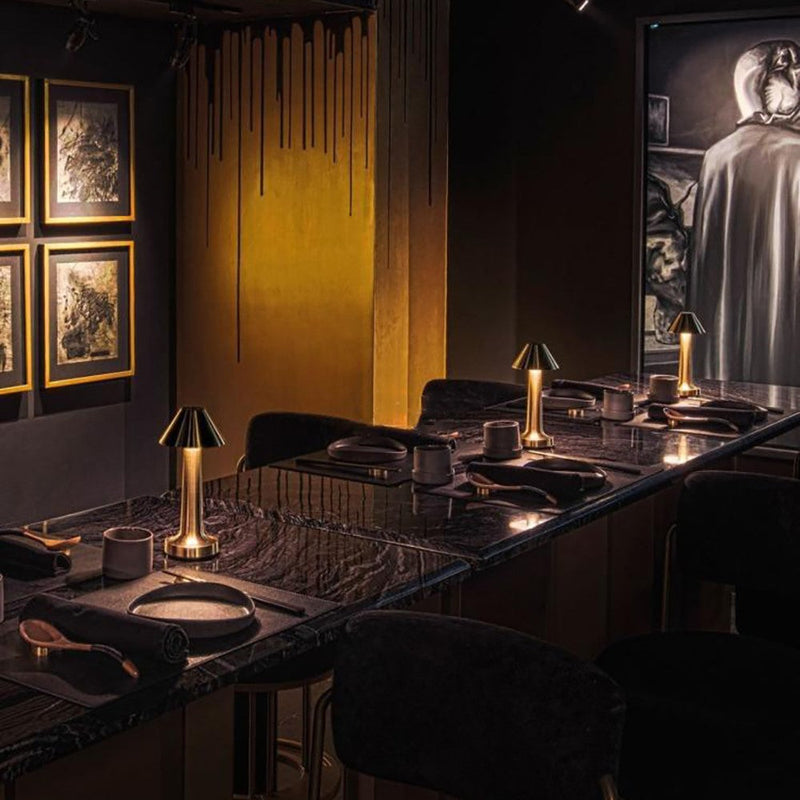 Victor Modern Dimmable Table Lamp-Gold-Cylinder-State of Style