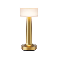 Victor Modern Dimmable Table Lamp-Gold-Illuminated-State of Style