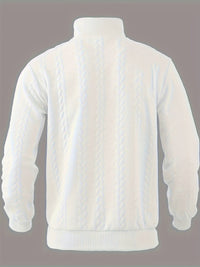 Victor Vintage Men's Sweater with Zip-White-S-State of Style