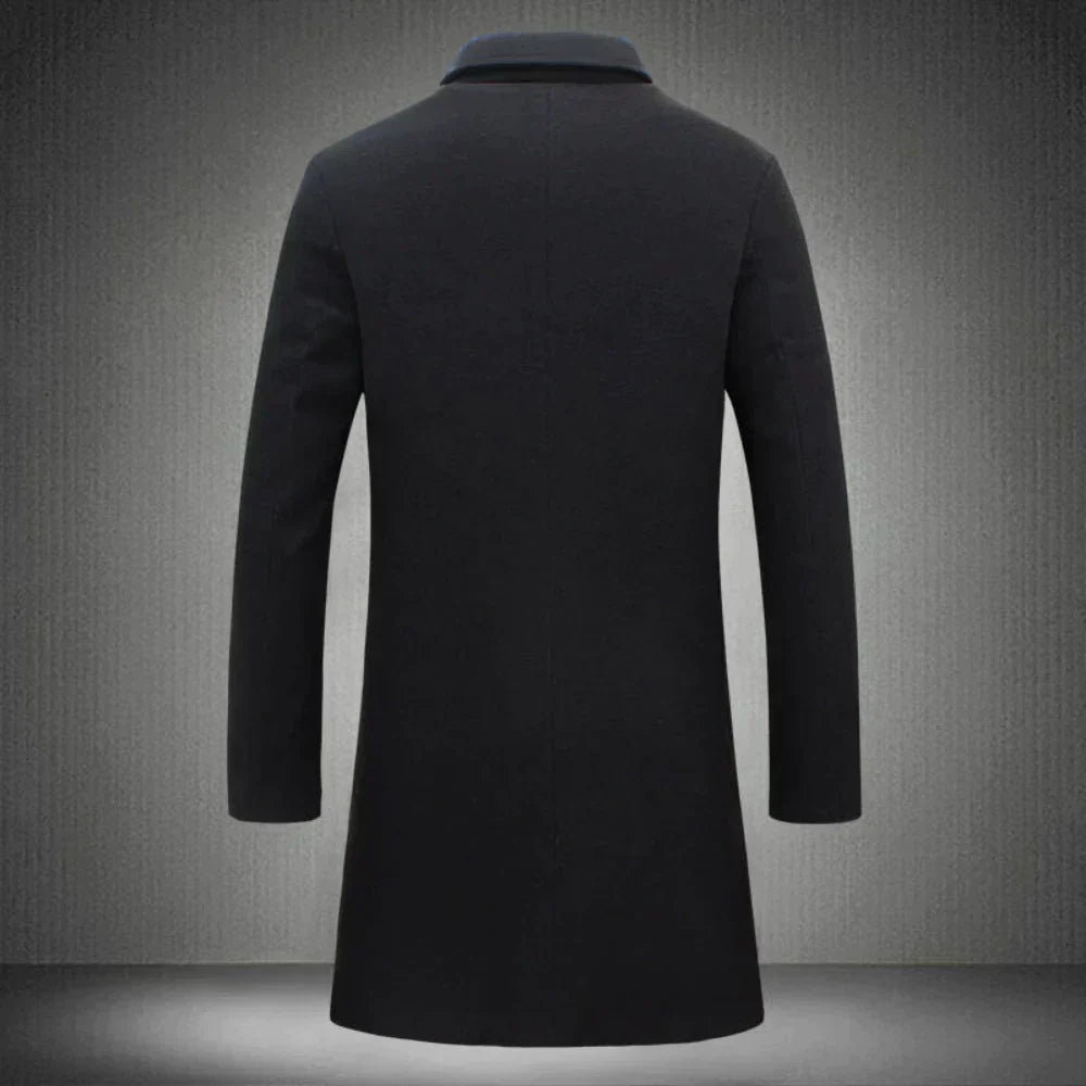 Victor Wool Men's Coat-Black-XS-State of Style