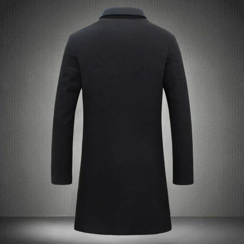 Victor Wool Men's Coat-Black-XS-State of Style