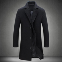 Victor Wool Men's Coat-Black-XS-State of Style