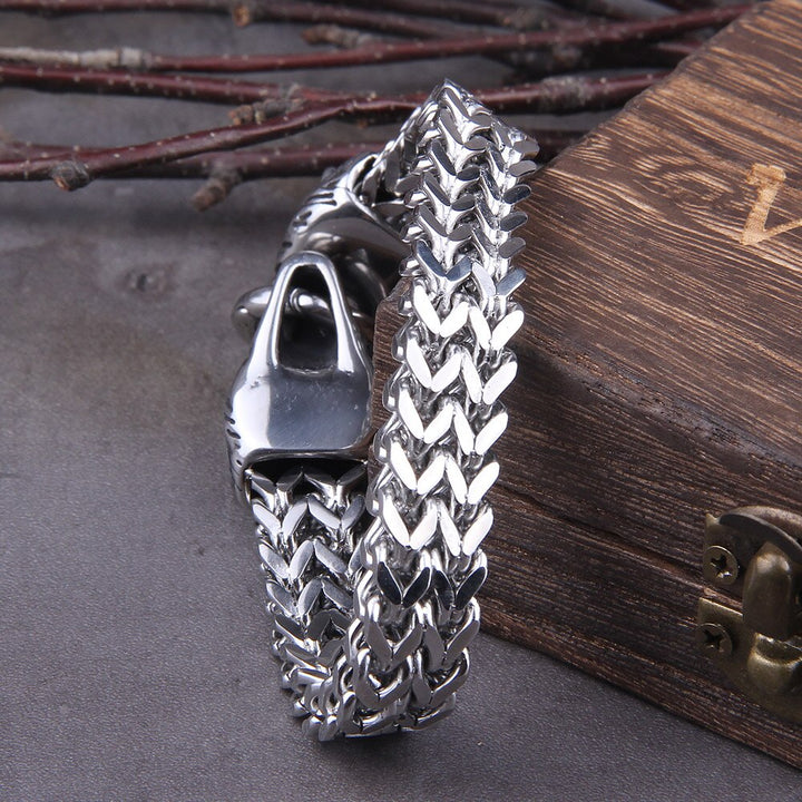 Viking Wolf Charm Bracelet – Ragnar-19cm-State of Style