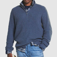 Vincent Business-Casual Zip Sweater – Timeless Style and Comfort-Blue-S-State of Style