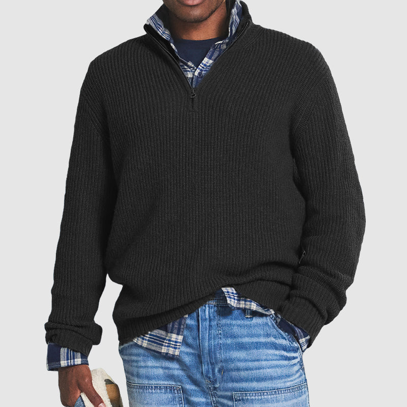 Vincent Business-Casual Zip Sweater – Timeless Style and Comfort-Red-S-State of Style