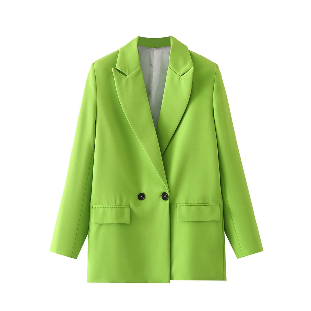 Vintage Blazer for Women – Timeless Elegance with Retro Charm-Dark Khaki-S-State of Style