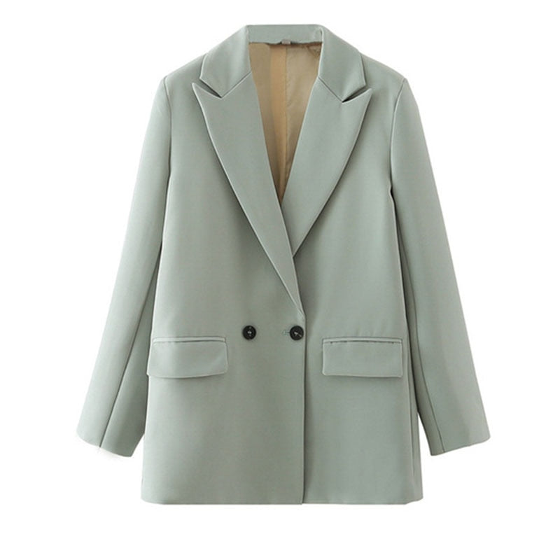 Vintage Blazer for Women – Timeless Elegance with Retro Charm-Green Tea-S-State of Style
