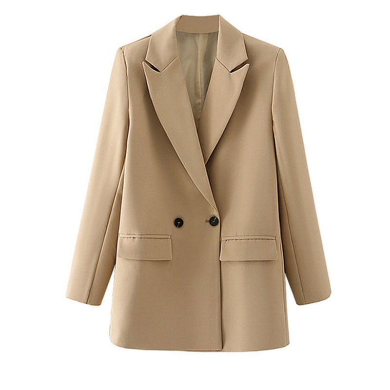 Vintage Blazer for Women – Timeless Elegance with Retro Charm-Khaki-S-State of Style