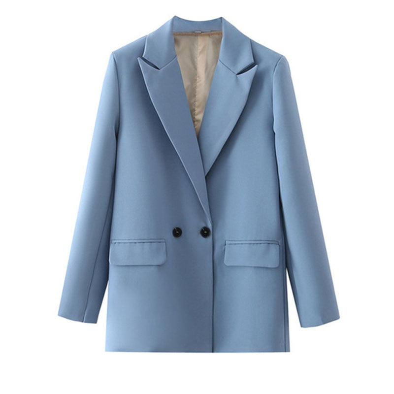 Vintage Blazer for Women – Timeless Elegance with Retro Charm-Light Blue-S-State of Style