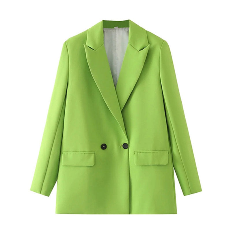 Vintage Blazer for Women – Timeless Elegance with Retro Charm-Lime-S-State of Style