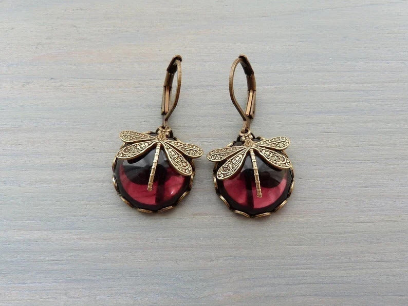 Vintage Butterfly Earrings - Aurora (1+1 FREE)-Dark Red-State of Style