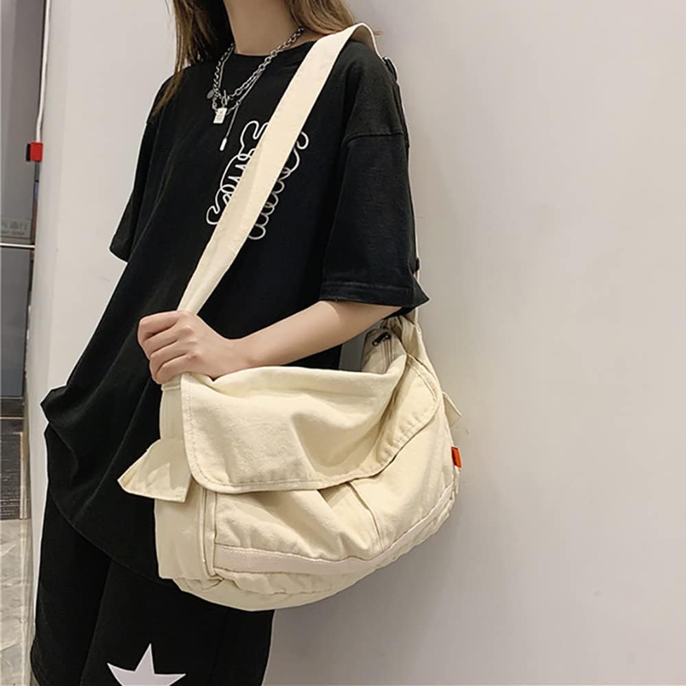Vintage Canvas Crossbody Shoulder Bag – Aelric