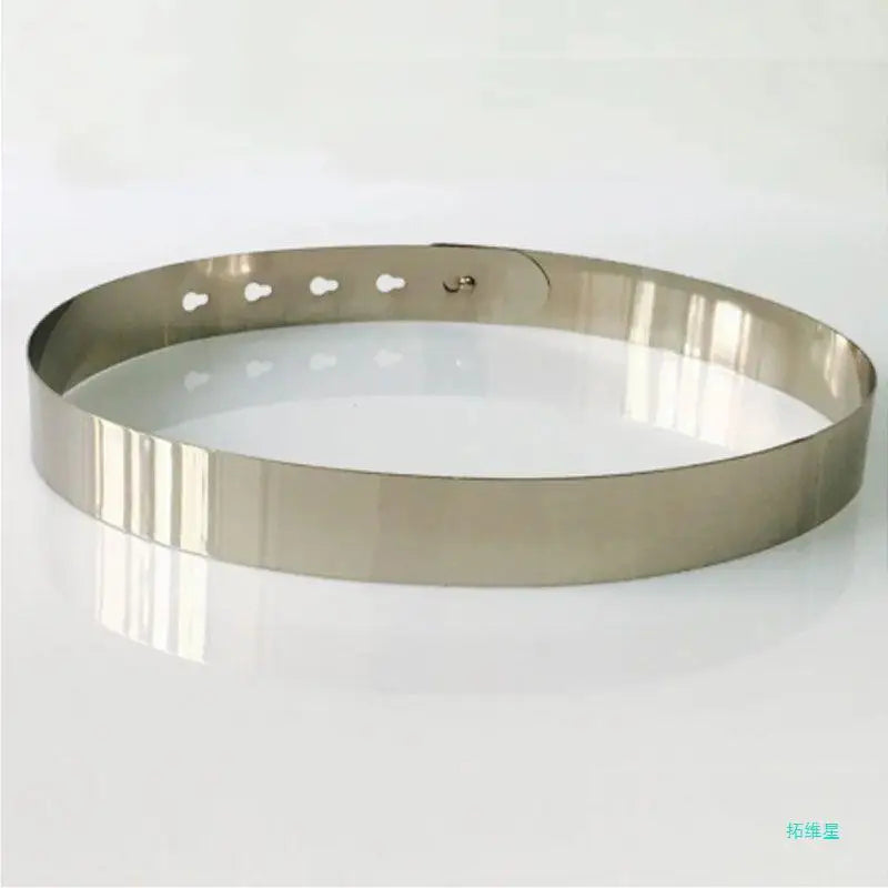 Vintage Chic Adjustable Metal Waist Belt – Gold & Silver-Silver-State of Style