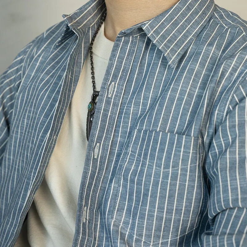 Vintage Cotton Shirt Adam – Classic Long-Sleeve Heritage Style-S-State of Style