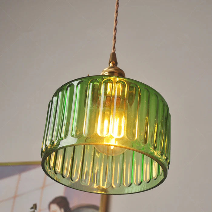 Vintage Crystal Pendant Light - Celeste-Green-Single Head-State of Style