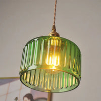 Vintage Crystal Pendant Light - Celeste-Green-Single Head-State of Style