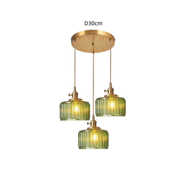 Vintage Crystal Pendant Light - Celeste-Green-Single Head-State of Style