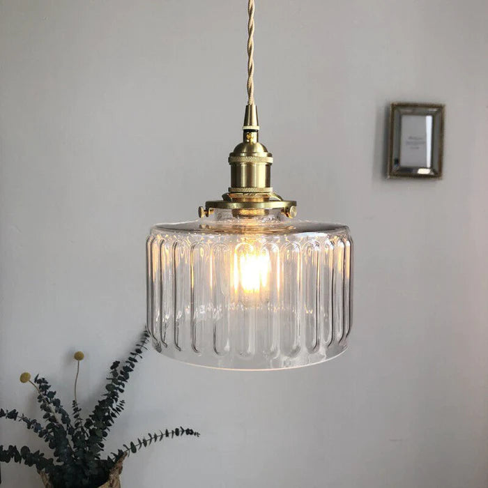 Vintage Crystal Pendant Light - Celeste-Green-Single Head-State of Style