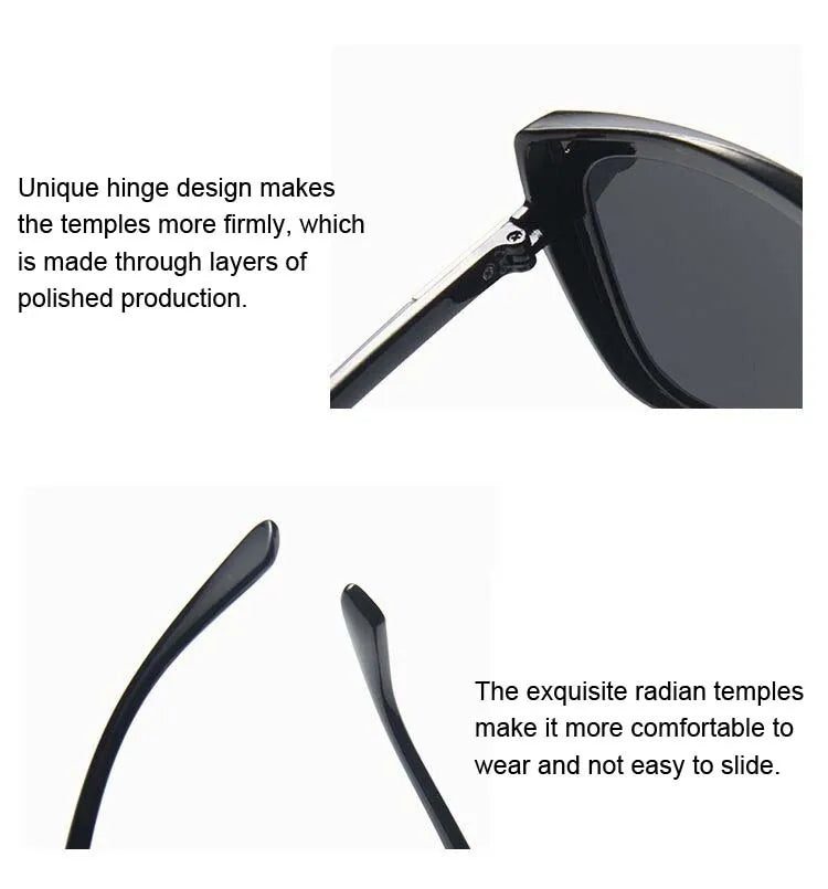 Vintage Designer Cat-Eye Sunglasses-Black-Grey-State of Style