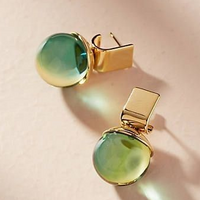 Vintage Earrings with Green Crystal – Esmeralda-State of Style