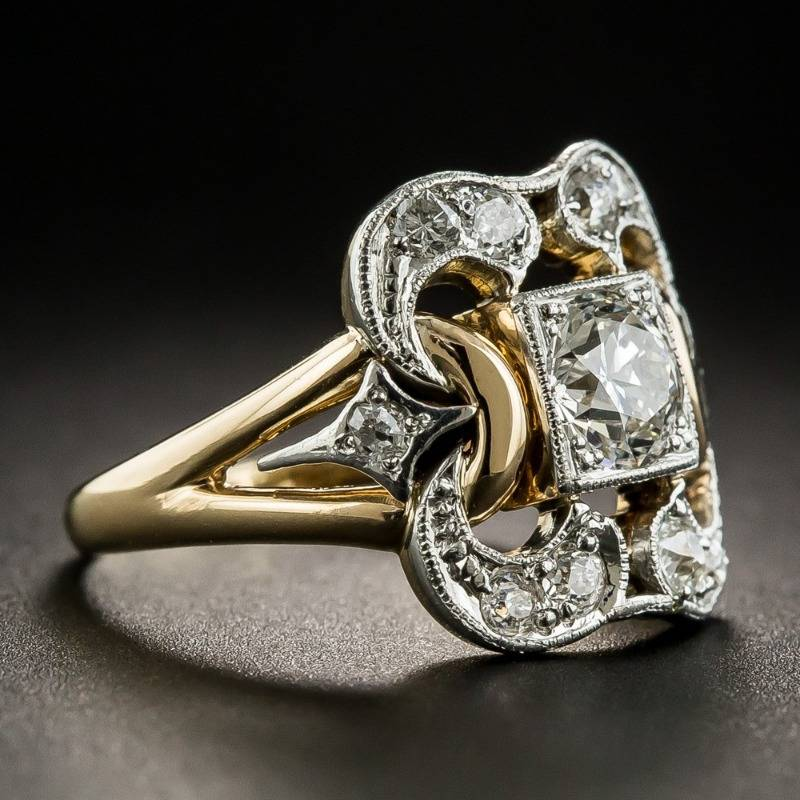 Vintage Gold Cubic Zirconia Ring - Celestine-6-State of Style