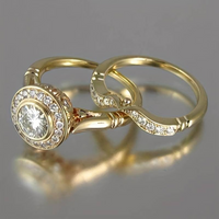 Vintage Gold Zirconia Ring Set - Celestia-6-State of Style