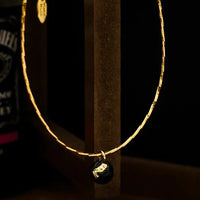 Vintage Golden Crack Necklace - Iris-State of Style