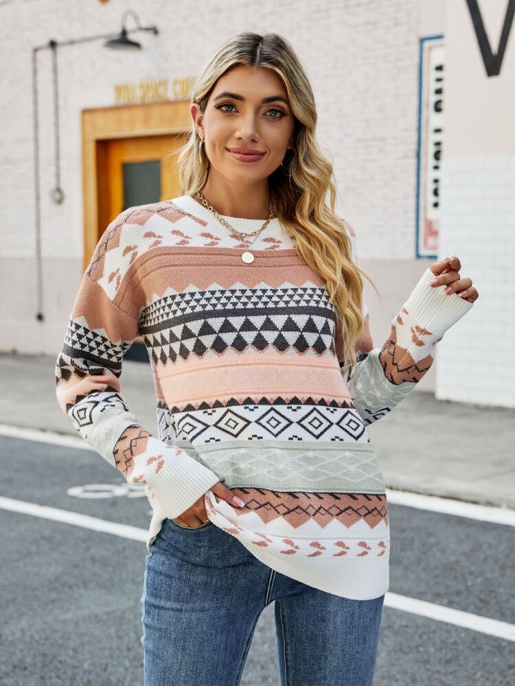 Vintage Ladies Sweater - Sophie-Pink-S-State of Style