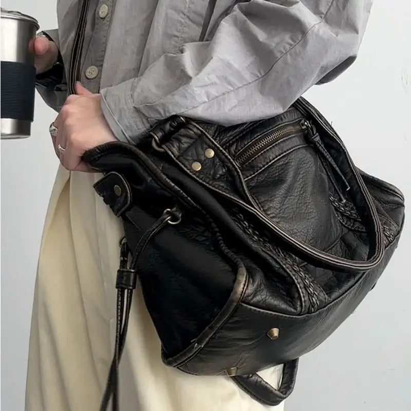 Vintage Leather Handbag - Marisol-State of Style