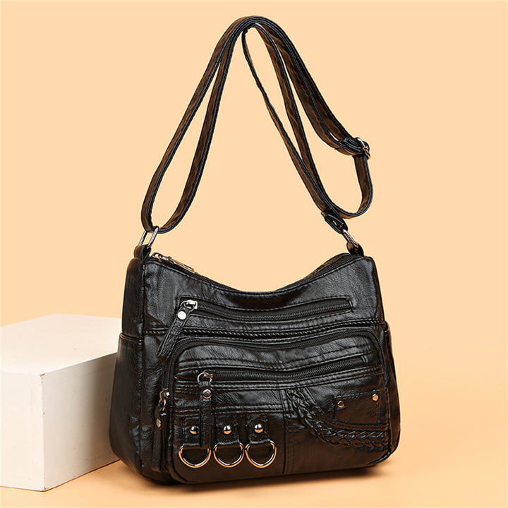Vintage Leather Ladies Handbag - Isabella-Black-State of Style