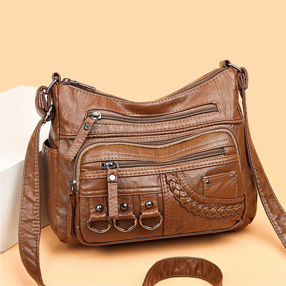 Vintage Leather Ladies Handbag - Isabella-Brown-State of Style