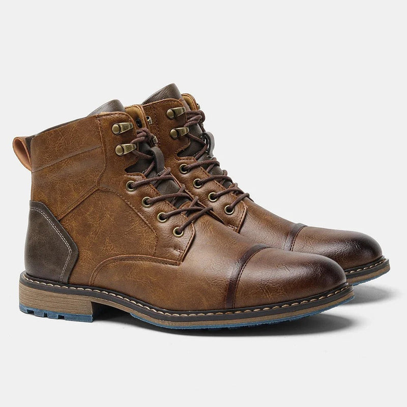 Vintage Leather Men's Boots - Orion-Brown-10-State of Style