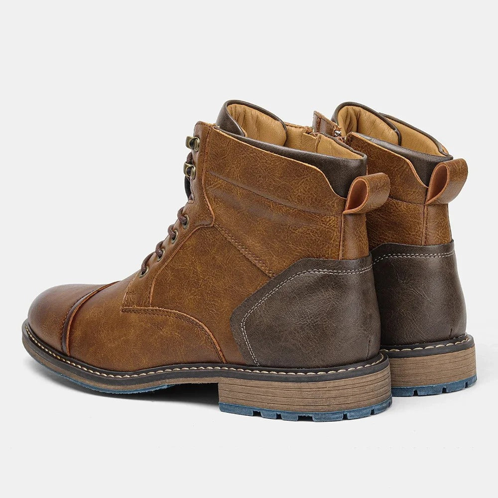 Vintage Leather Men's Boots - Orion-Brown-10-State of Style
