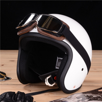 Vintage Leather Motorcycle Glasses - RiderEdge-Coffee-State of Style