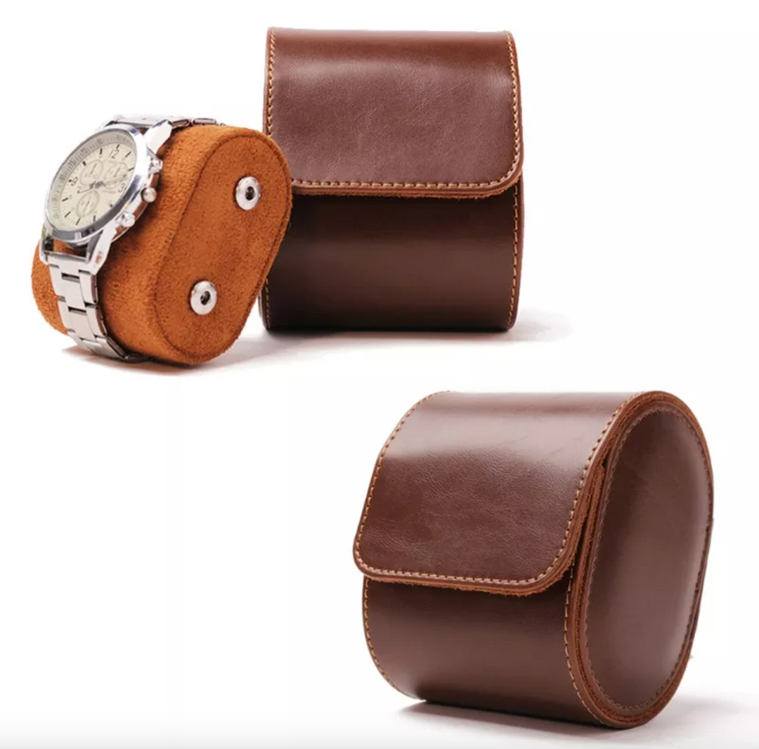 Vintage Leather Watch Organizer | Elegant Storage for Watches-BROWN-State of Style