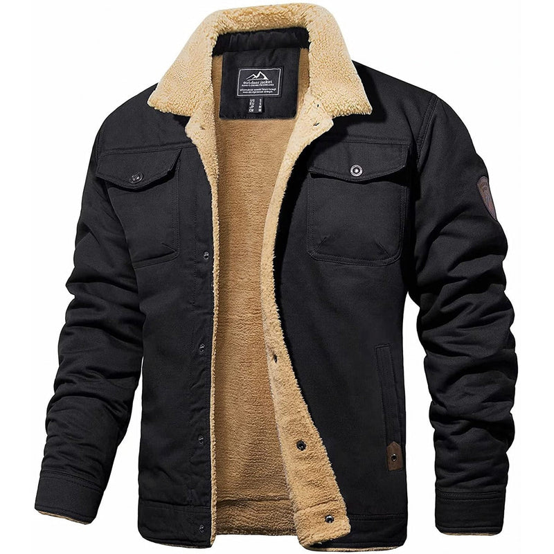 Vintage Men's Bomber Jacket - Olaf-Black-S-State of Style
