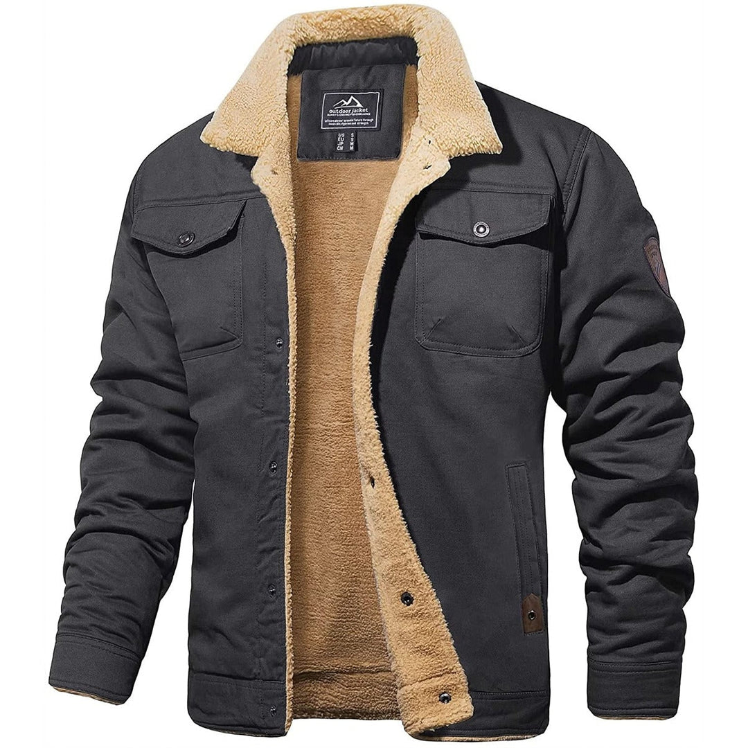Vintage Men's Bomber Jacket - Olaf-Dark Grey-S-State of Style