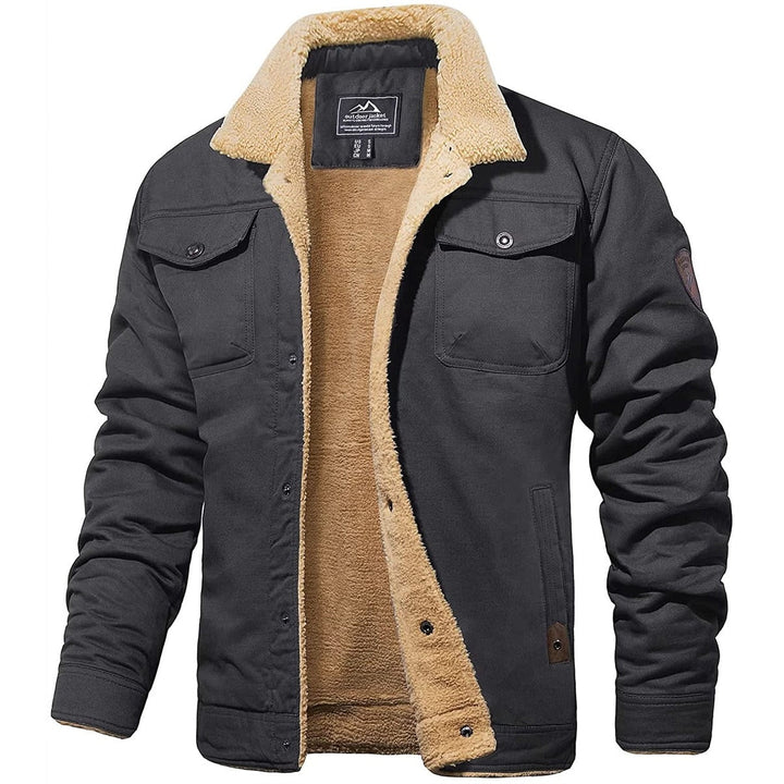 Vintage Men's Bomber Jacket - Olaf-Dark Grey-S-State of Style