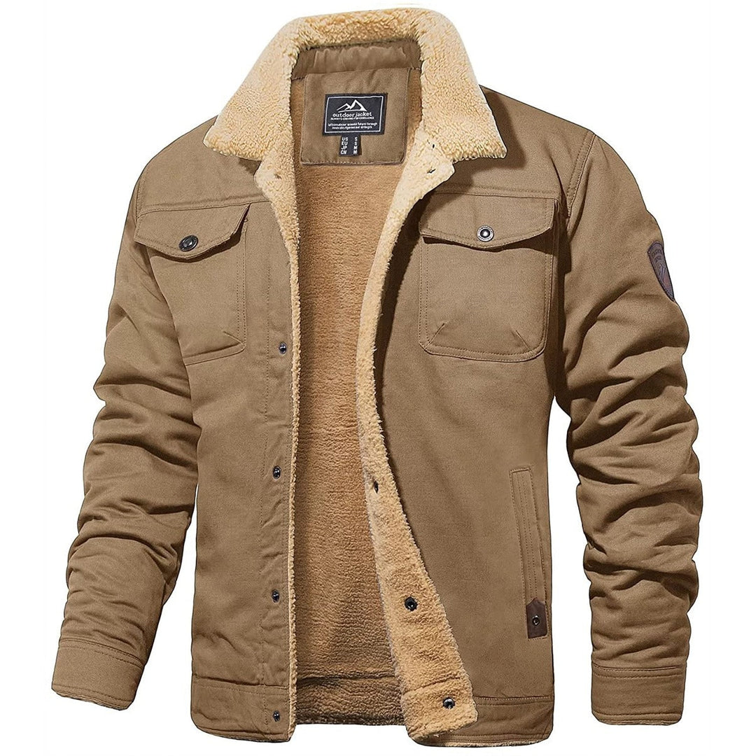 Vintage Men's Bomber Jacket - Olaf-Khaki-S-State of Style