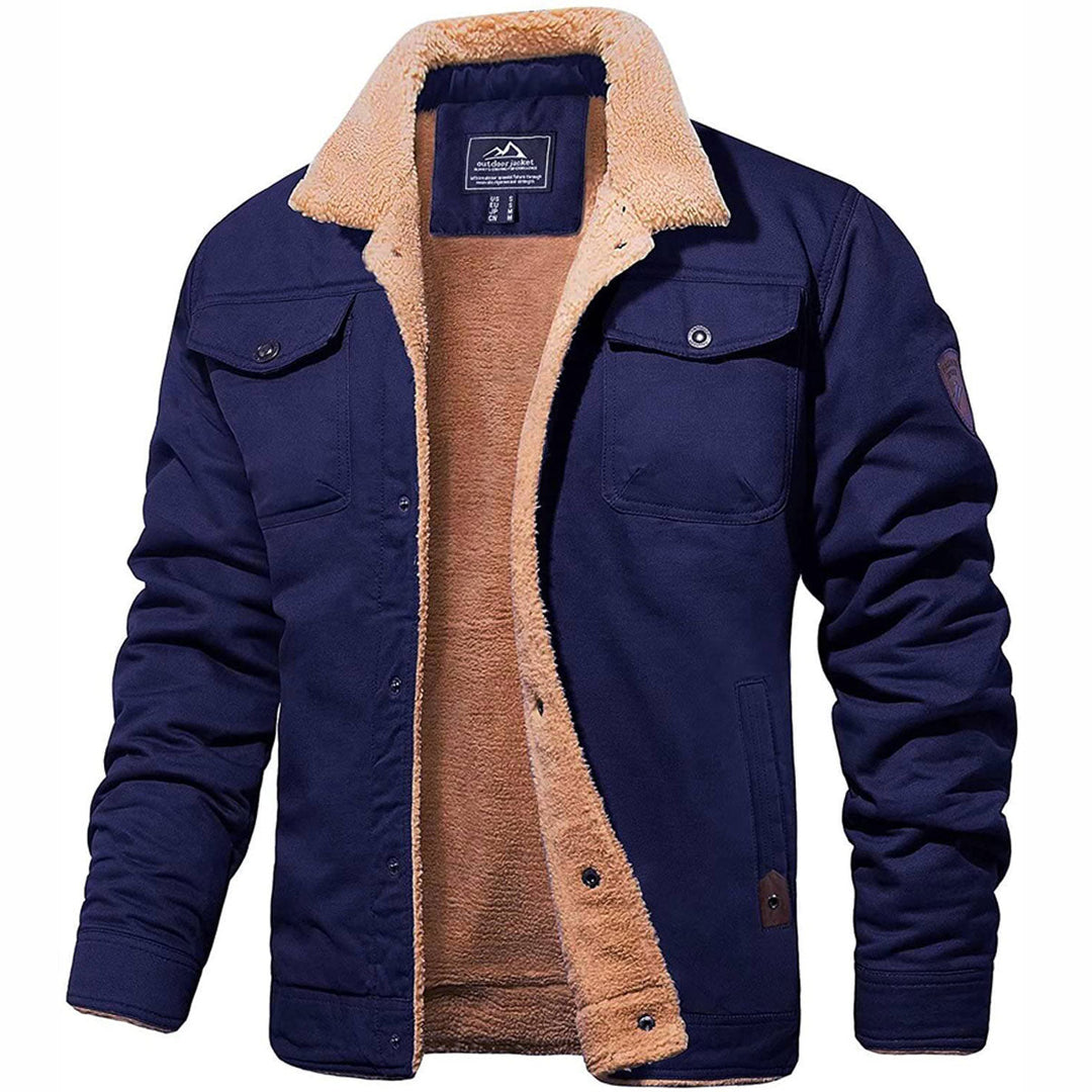Vintage Men's Bomber Jacket - Olaf-Navy-S-State of Style