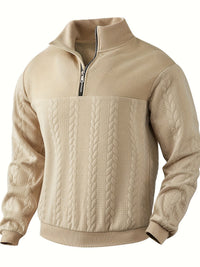 Vintage Men's Jumper with Zip - Victor-Khaki-S-State of Style