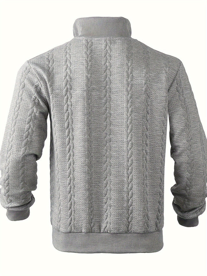 Vintage Men's Jumper with Zip - Victor-White-S-State of Style