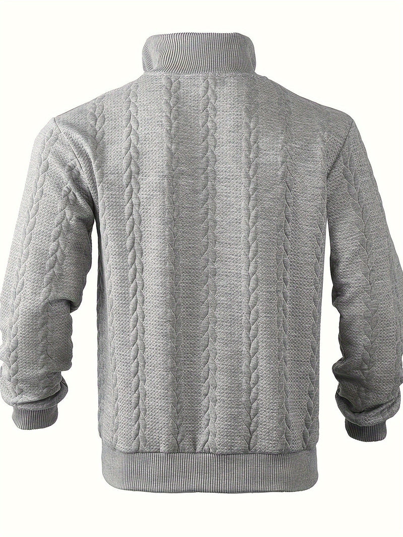 Vintage Men's Jumper with Zip - Victor-White-S-State of Style