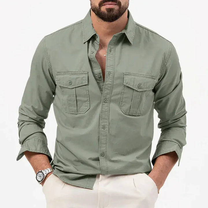 Vintage Men's Long Sleeve Shirt – Vincent-Green-S-State of Style